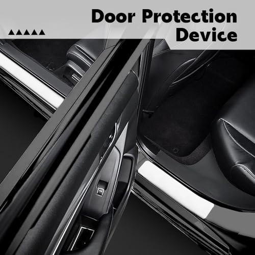 4PCS Car Door Sill Protector, Automotive Door Entry Guard, Door Edge Protection Decorate Anti-Scratch Sticker, Car Decorations Carbon Fiber Car Door Threshold Protection Universal for Cars, SUVs