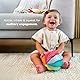 HABA Baby Regenbogenball – Greifball ab 6 Monaten mit Rassel, Knister- & Quietscheffekten – Fördert Motorik & Sinne – Geschenkidee für Jungen & Mädchen – 1003672001