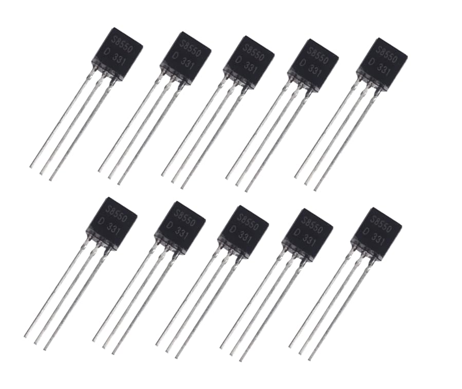 S8550 PNP Transistor, Audio Amplifier Component, 3-Pin TO-92 Package - Pack of 10-image-37
