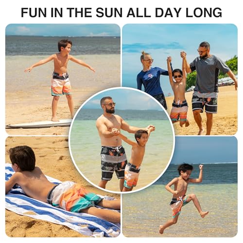 Image of Kanu Surf Boys' Toddler Vector Plaid Swim Trunks