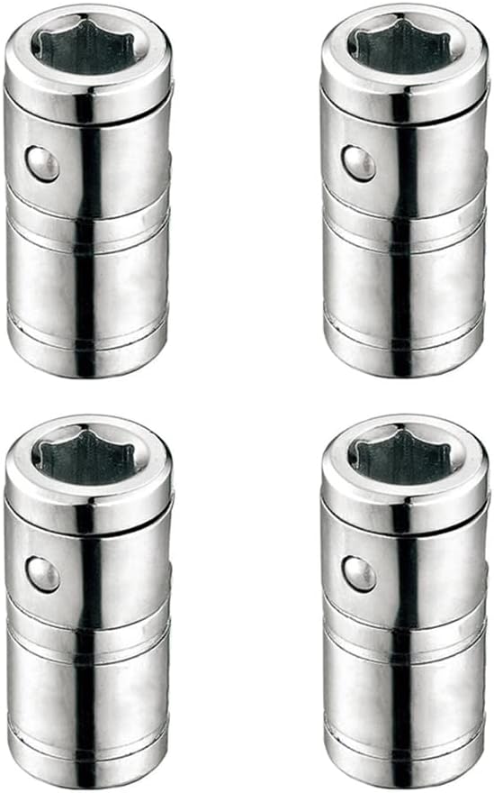4Pcs 1/4" Square Drive To 1/4" Hex Socket Bits Converter Screwdriver Bit Adapter Shallow Socket for Screwdriver Bit, Socket Adapter,step Drill,chamfer Converter