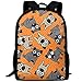 Produktbild Pug-A-Dot (Orange) Stilvoller Laptop-Rucksack Schulrucksack Bookbags Hochschultaschen Daypack