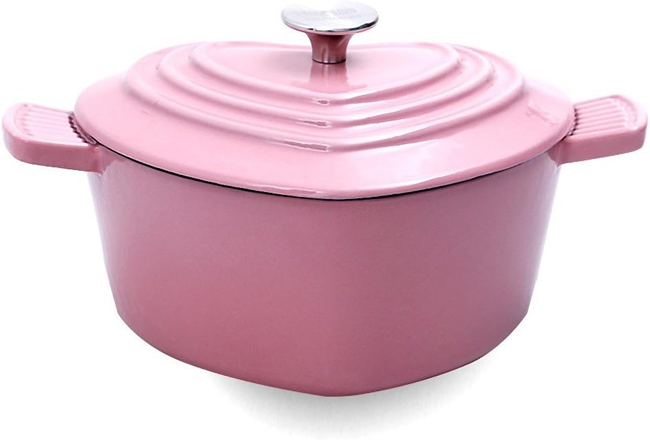 XiangYan Home heartshaped enamel cast iron stew pot for