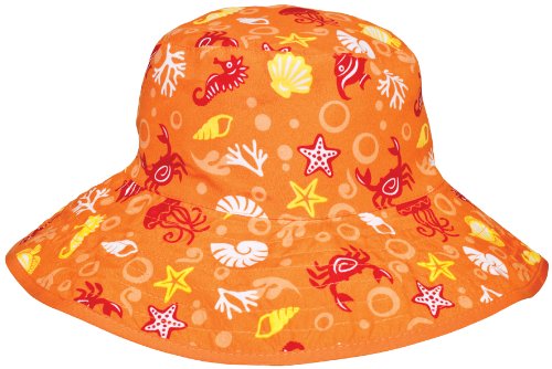 Baby Banz Reversible Sun Hat - Orange Sea Creatures 0-2 Years