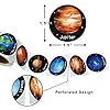 Space Stickers for Kids Planet Solar System Sticker Outer Space Labels for Art Crafts Students Reward Supplies School Classroom Home Favor 200Pcs Per Roll #2