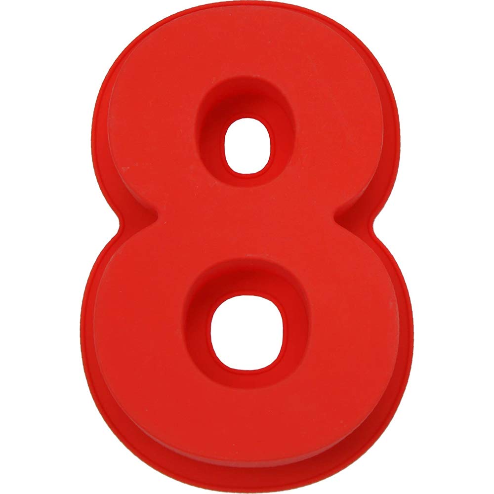 Moules à gâteaux en silicone avec grands chiffres 3D for anniversaire et anniversaire, moules à pâtisserie en silicone liquide, chiffres for gâteaux, sans BPA, nombre de 8/3319