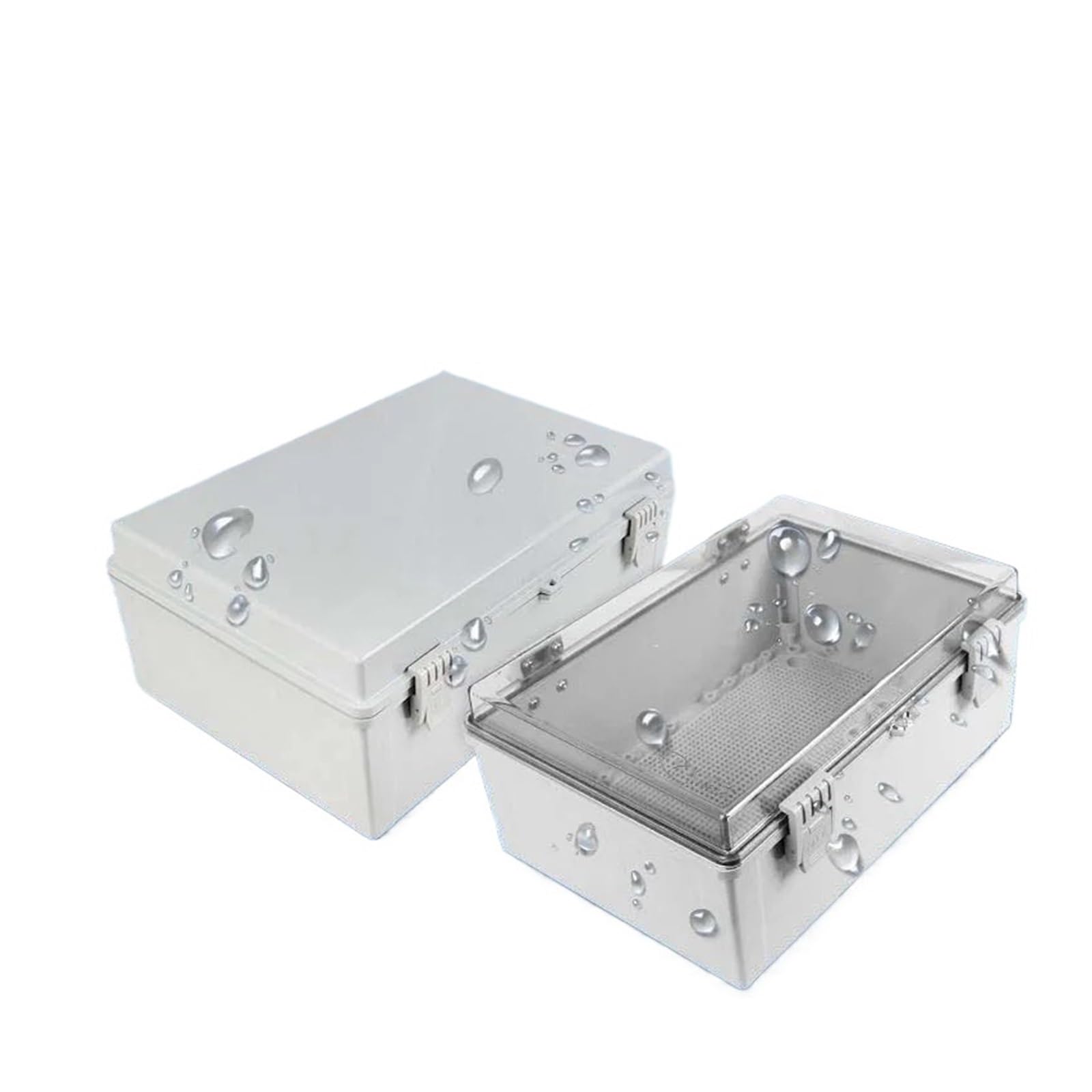 Abzweigdose Ip66 Abs-Kunststoffgehäuse Stromanschlusskasten Kunststoffkasten for den Außenbereich graue Abdeckungsbox(270x133x105mm)