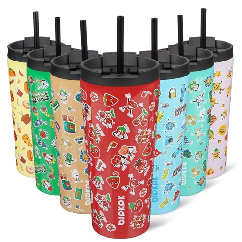 Image of BJPKPK 22 oz Coffee Tumbler with Straw, Insulated Stainless Steel Cup