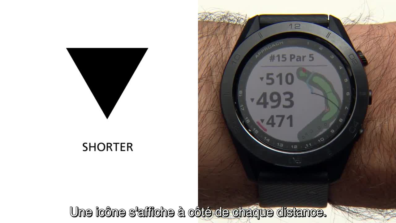 Garmin Approach S60 - Montre GPS de Golf - Noir avec bande de