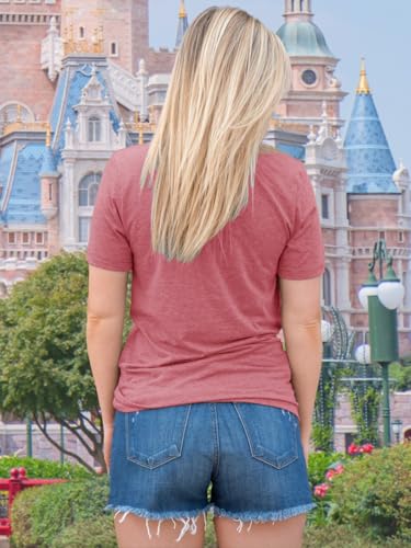Image of Magic Kingdom Castle Shirt Holiday Short Sleeve Boho Clothes for Women