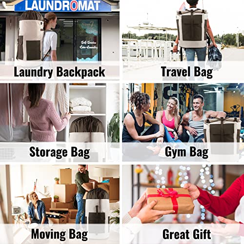 Joinpro Laundry Bag Backpack, 125L Extra Large Travel Laundry Bags With Shoulder Straps, Adjustable & Extendable Design thumb #6