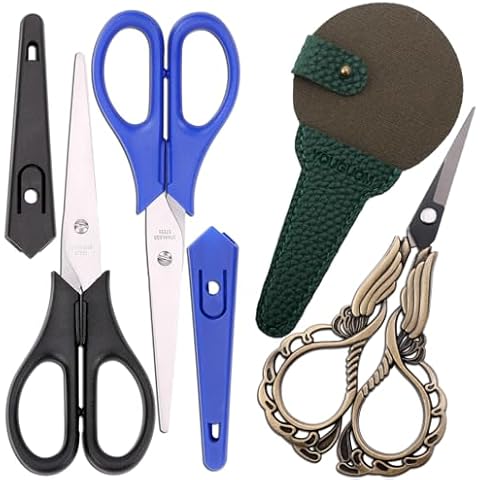 YOUGUOM 6.5in Multipurpose Scissors and Small Sharp Embroidery Scissors, Stainless Steel Sharp Shears for Office Home School Students Household General Use Craft Supplies Cover