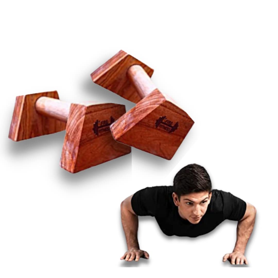 FIRE FITNESS wooden push-up bar with non-slip mat foe home workout for men and women Handstand Parallettes Bars for Strength Training gym equipment set for home workout-image-28