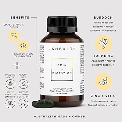 JSHealth Vitamins Digestion Support - Includes Detox + Debloat Liver Health Formula & Skin + Digestion Supplements - Virtual Bundle
