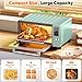 Nuwave Bravo Pro Smart 21QT Toaster Oven Air Fryer Combo, Convection Oven Countertop, 10 functions all in 1, with even & quick crisp technology, 50-450°F, 1800W, Mint Green