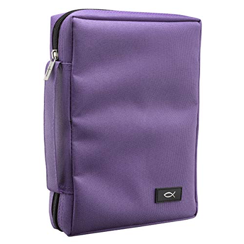 Image of Fish, Fabric, Medium, Purple Bible & Book Cover