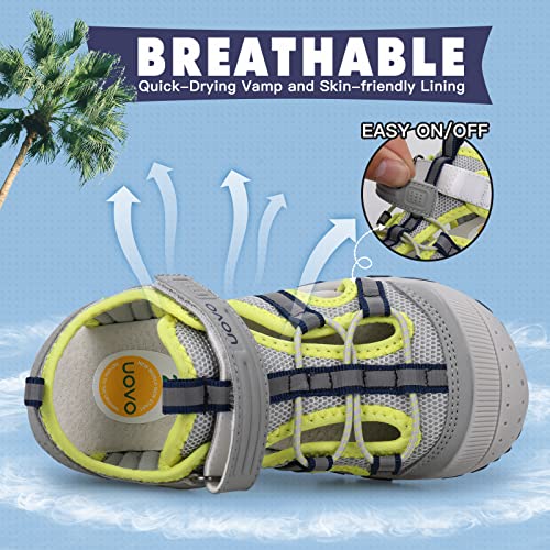 Image of UOVO Boys Sandals Kids Sandals Hiking Athletic Closed-Toe Beach Summer Sandals for Boys Quick-Drying