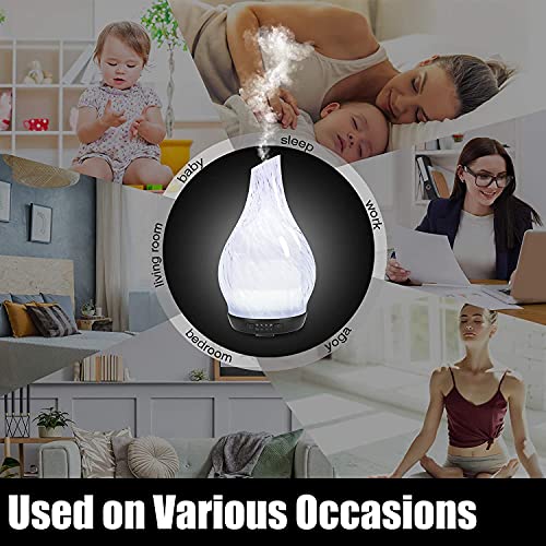 Zeerk Essential Oil Diffuser Glass,250Ml Ultrasonic Vase Cover Aromatherapy Diffuser Quiet Cool Mist Humidifier For Home Office #TOP5