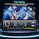 NHOPEEW 1 Din Bluetooth Autoradio mit RGB LED Display - 1-Din-FM-Autoradio mit Dual USB SD Karten AUX Anschluss + Fernbedienung