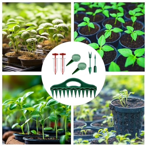 Herramienta para Plantar Plántulas,Kit Dispensador de Siembra - Sembradora Manual Pequeña para Jardín Macetas Flores Patio Y - imagen 4
