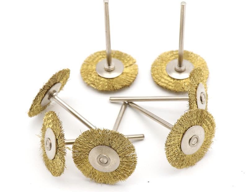 Image of 20pc 25MM /0.98 inch Brass Wheel Brush Brass Polishing Brush Compatible with Rotary Grinder Accessories