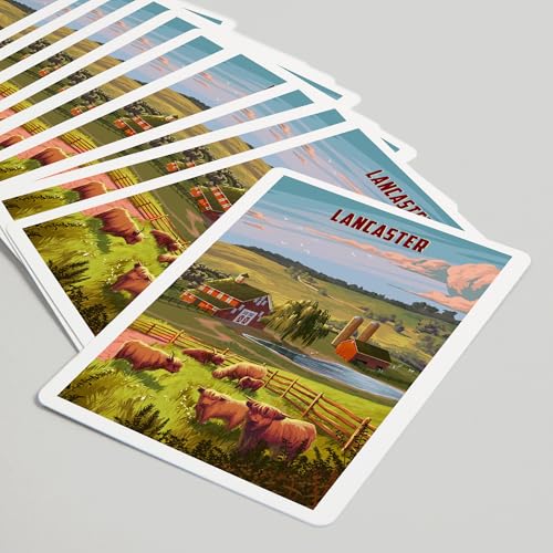 52 Cartas de Poker Lancashire Highland Cow miniatura 5