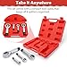 Stolora 4PCS Nut Splitter Set for Removing Corroded Stuck Broken Nuts, Manual Pressure Nut Splitter Kit with Compact Tool Caddy for Removing Damaged Nuts 9-27mm