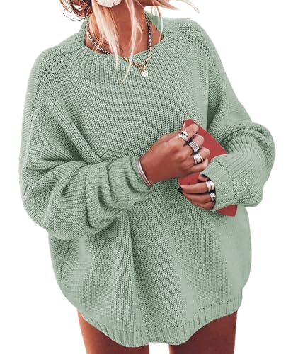 Plus Size Sweaters for Women Batwing Sleeve Oversized Crew Neck Jumper Tops Chunky Knit Pullover Sweater XL-5XL
