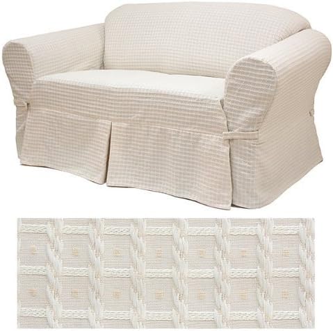 Basket Champagne Furniture Slipcover Loveseat 604