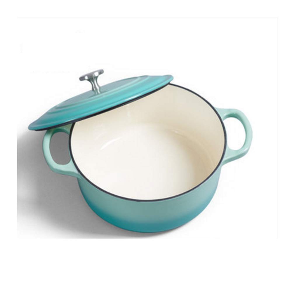 Casserole à base plate épaissie 24 cm fonte ménage pot cuisson émail