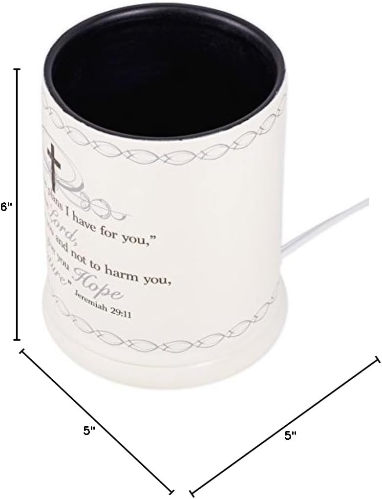 Elanze Designs for I Know The Plans I Have for You Ceramic Stone Electric Large Jar Candle Warmer
