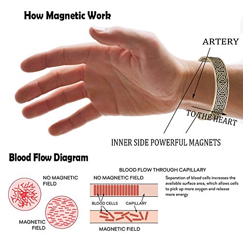 My Shape Health Care Magnetic Bracelet Viking Raven Cuff Bangle Irish Knotwork Birds Talisman Pagan Jewelry (Antique Silver) #TOP5