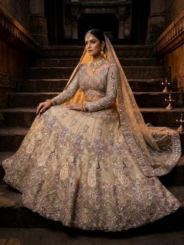 Image of Lehenga choli For Womens and Girls Soft Butterfly Net Lehenga Choli with Coding Sequins Work Dupatta | Semi Stitched Designer Ethnic Set
