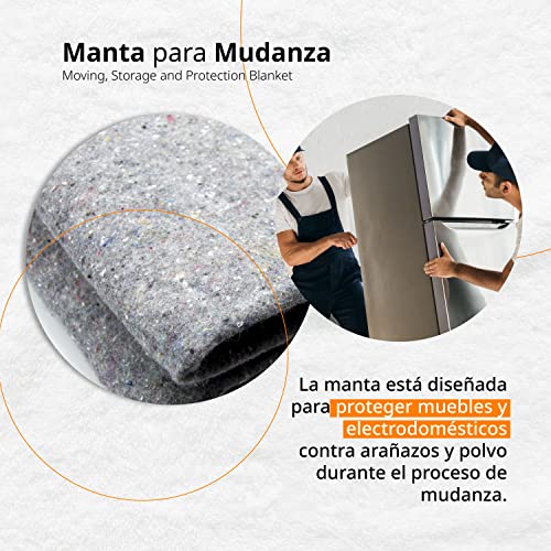 OFITURIA Umzugsdecke, Maße 1,5 x 2 m, schützt Ihre Möbel vor Stößen und Transfers, Wiederverwendbare Decke, Malerdecke, Yoga und Haustiere, 3,6 mm dick (1 Stück)