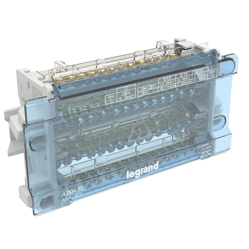 répartiteur modulaire - 4 pôles - 125a - 10 modules - legrand 400410