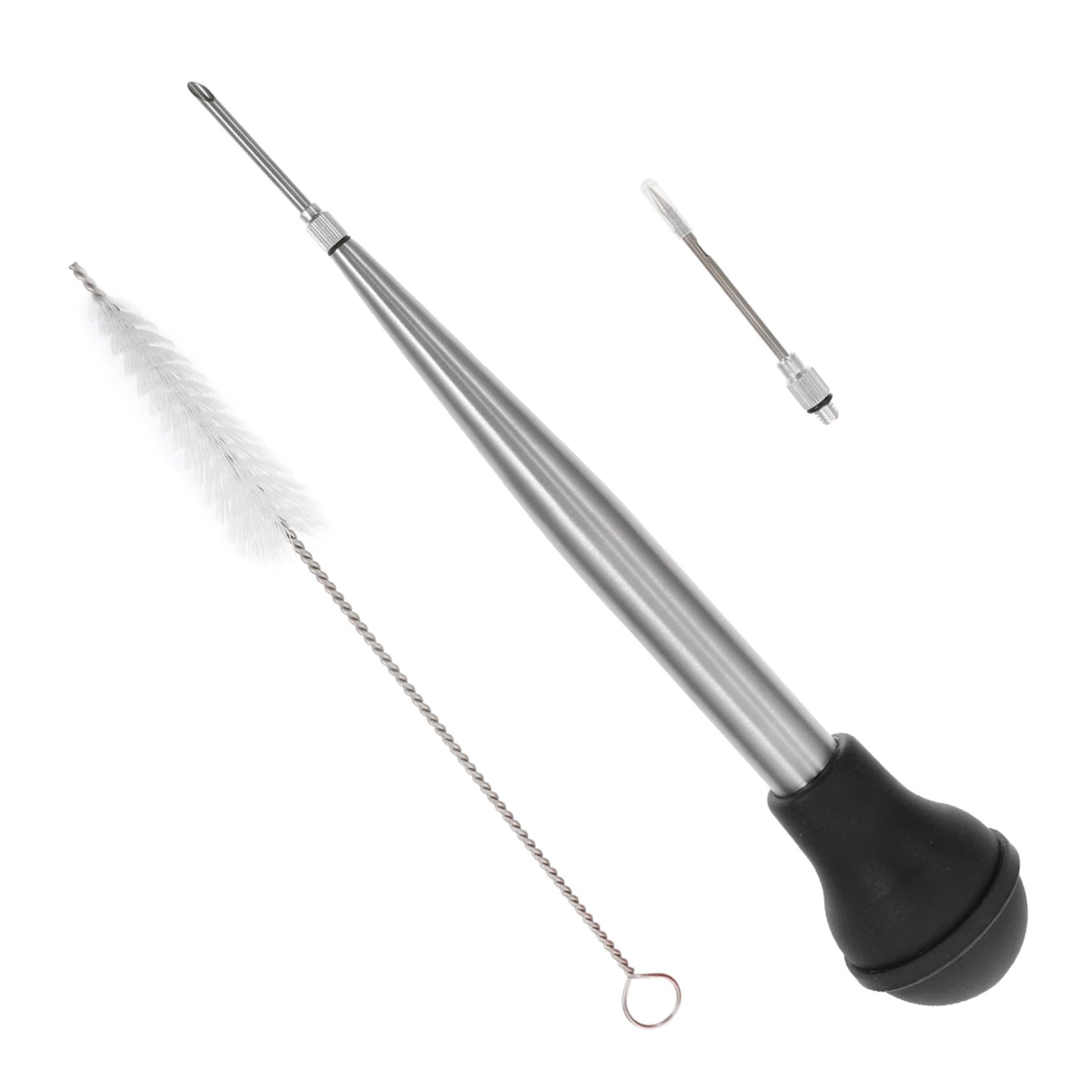 Zerodeko 1 Set Turkey Grill Sauce Injector Food Grade Silicone Stainless Steel Large Turkey Baster
