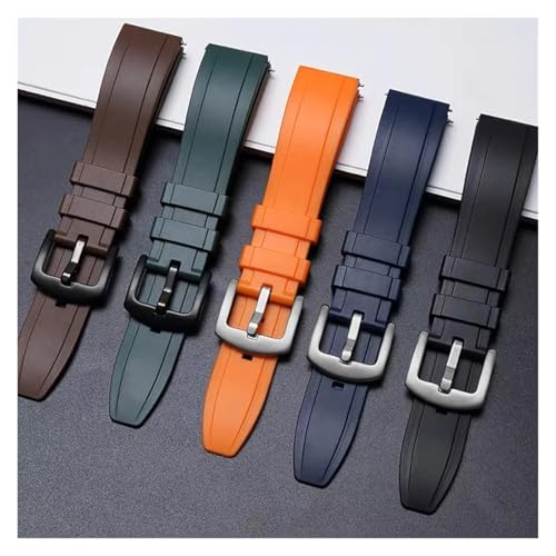 22mm 20mm Fluororubber TPU Strap Silicone Sports Quick Release Bracelet Universal Watch Accessories watchband3