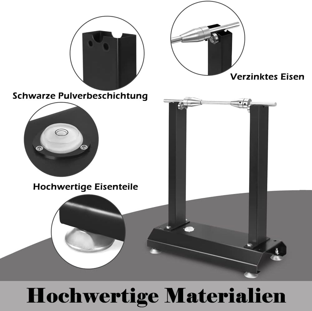 FIVMEN Macchina equilibratrice per pneumatici moto, dispositivo equilibrante per cerchi motociclistici con 4 gambe di supporto e livella ad acqua, macchina equilibratrice per cerchi, equilibratrice