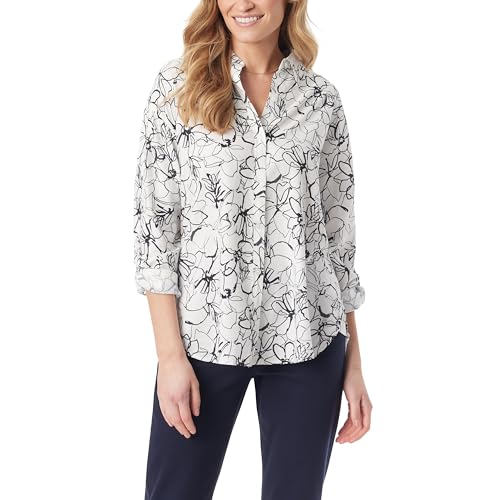 Image of Gloria Vanderbilt Women's Amanda Oversized Button Down Shirt with Roll-tab Sleeves