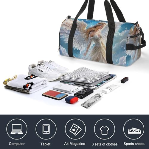 Angel Wings Sports Gym Bag Travel Duffel Bag Weekender Bag Yoga Bag for Men Women4