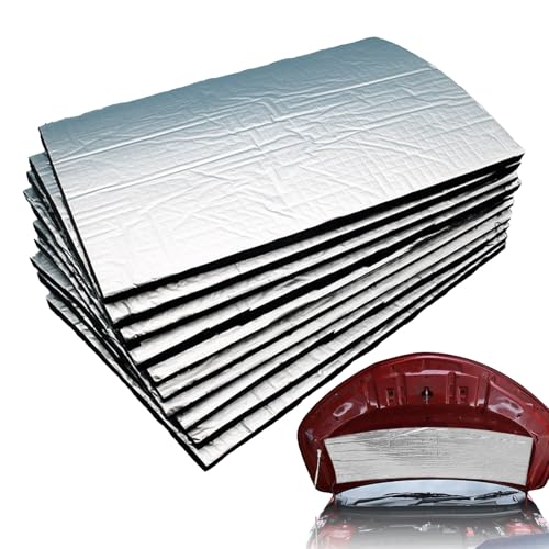 Material fonoabsorbente para automóviles, 10 paneles insonorizantes para vehículos, accesorios impermeables de alta densidad, paneles antivibratorios térmicos para reducción de ruido