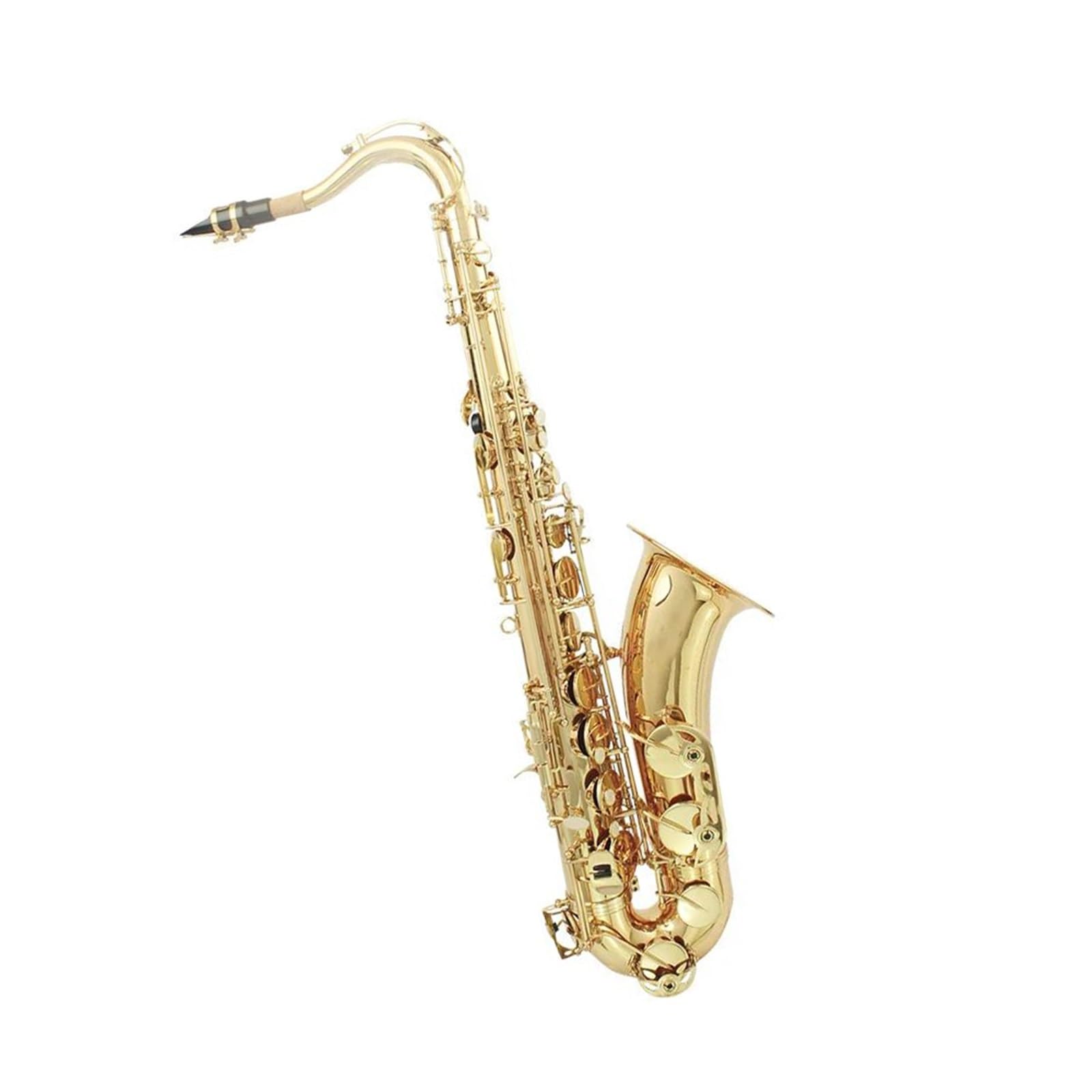 Saksofon Z Mosiądzu Saksofon Tenorowy Z Mosiądzu Instrument Profesjonalny Saksofon Bb Z Ściereczką Do Czyszczenia Rękawica Akcesoria Do Stroików(D)
