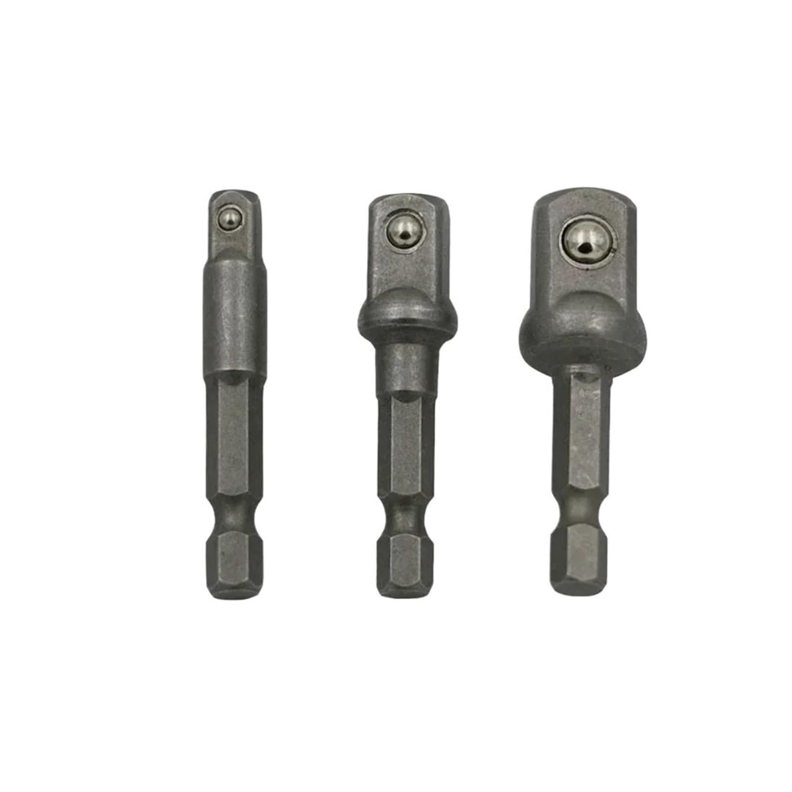 Xchiaueo 3Pcs 1/ Drill Socket Adapter 1/4Inch 3/8Inch 1/2Inch Impact Extension Bits Bar For Change 1/4 Chuck Wrench