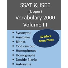SSAT & ISEE Upper Vocabulary 2000 Volume III