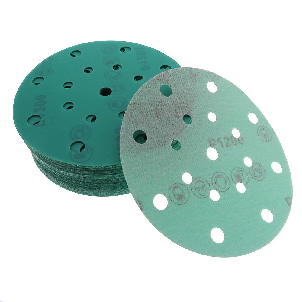 6 Pouces 150MM 17 Trous 60-2000 Grains Crochet et Boucle Film PET Oxyde D'aluminium Wet&Dry Disque Abrasif pour Peinture de Voiture, grain 240