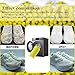 Cocoyeye Shoe Washing Machine Bag, Laundry Shoe Bag for Washer and Dryer, Reusable Zipper Plush Sneaker Washing Machine Bag for Shoes, Gym, Tennis, Sports Delicate Yellow 2 pc
