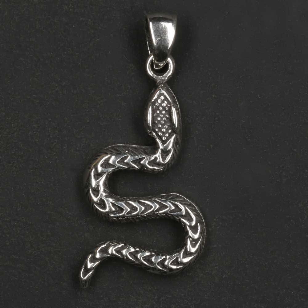 Schlange Schmuck Schlangen Anhänger 925 Sterling Silber zeitloser Silberanhänger Frauen