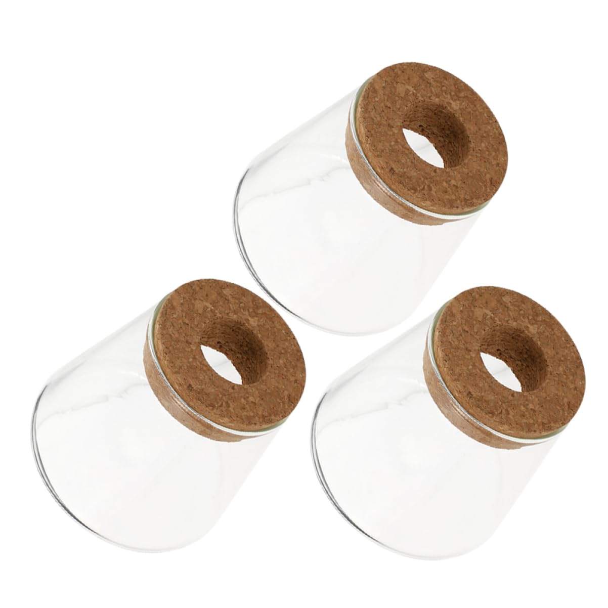 TOPBATHY 3pièces Vase Hydroponique Verre avec Couvercle Petite Jardinière pour Propagation De Plantes Terrarium De Bureau Transparent pour Fleurs