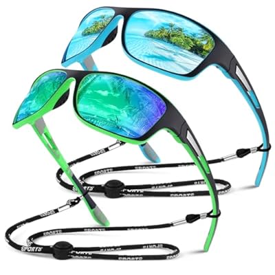 Sunier Gafas de Sol Hombre Mujer Polarizadas Deportivas Gafas de Sol Conduciendo Pesca Ciclismo Protección 100% UV400
