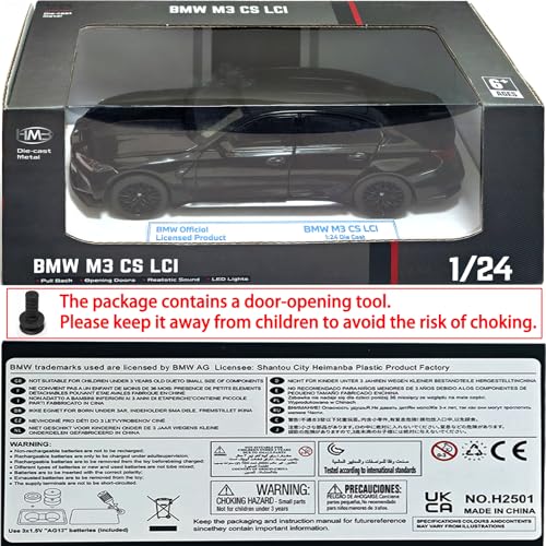 Modelo de auto BMW M3 1:24 color blanco metal miniatura 7
